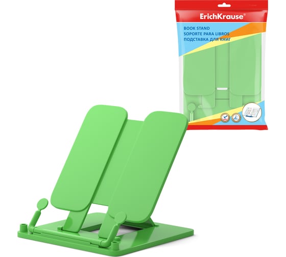Изображение товара Пластиковая подставка для книг ErichKrause Neon Solid, зеленый 53529