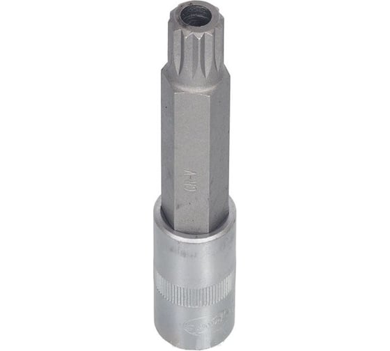 Изображение товара Головка 1/2", L=100 мм со вставкой SPLINE M18 с отверстием Professional АвтоDело 39209 14667