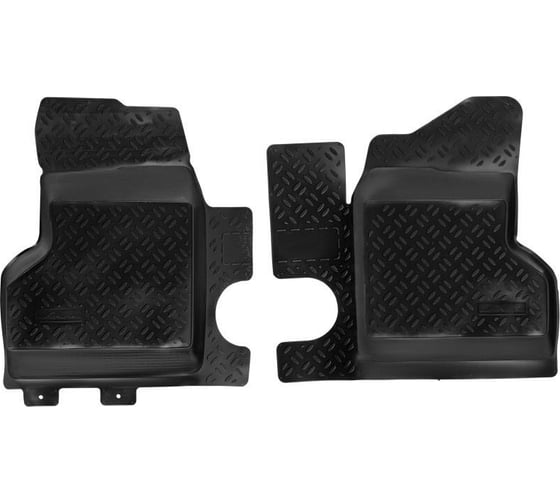 Изображение товара Ковры Airline для ГАЗель Бизнес 2705, 3302 в т.ч. 4X4, 95-, 2 шт., высокий борт, 1й ряд с перемычкой, ТЭП, черные ACM-PS-15