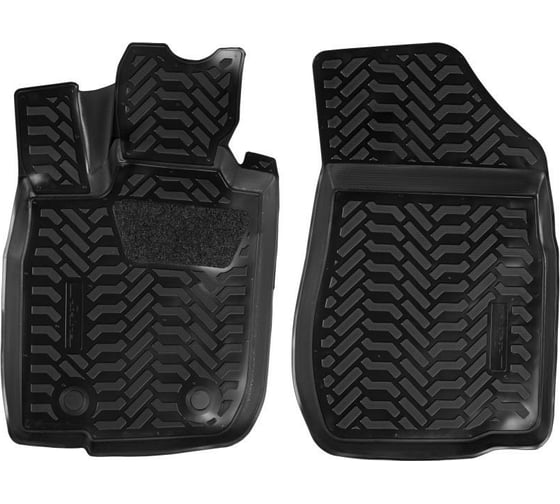 Изображение товара Ковры Airline для LADA Largus фургон 12-, 2 шт., высокий борт, 3D с подпятником, 1й ряд, ТЭП, черные ACM-PS-05