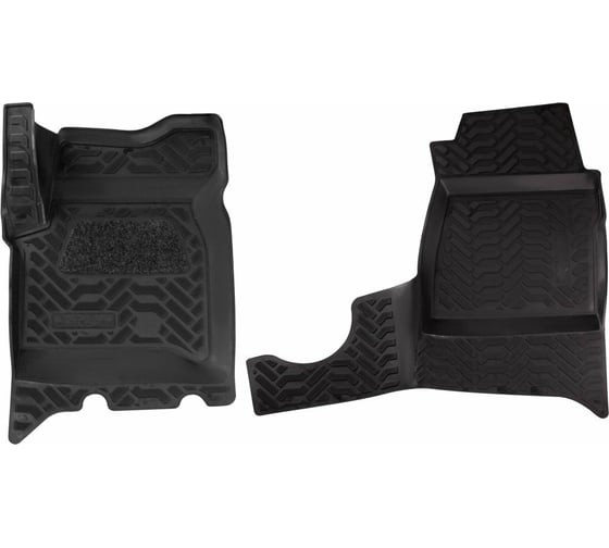 Изображение товара Ковры Airline для UAZ Patriot ПРОФИ 16-, передние 2 шт., высокий борт, 3D с подпятником, ТЭП, черные ACM-PS-76