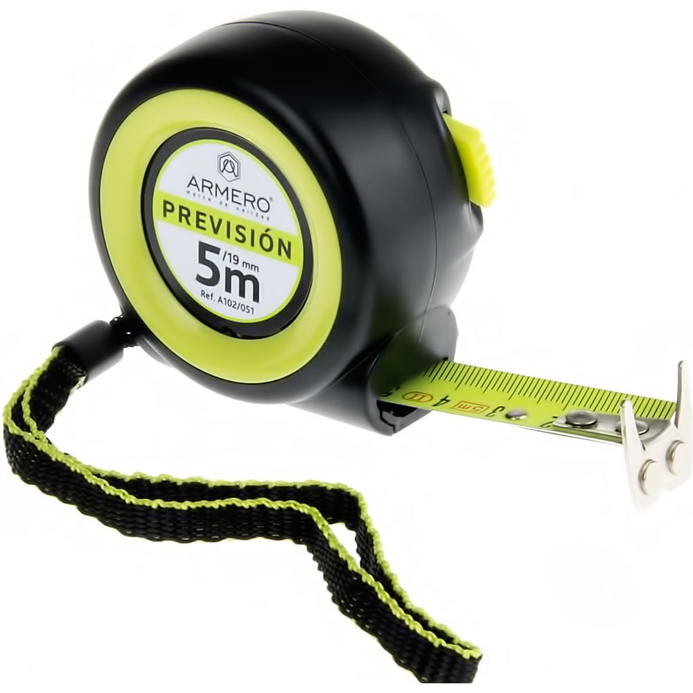 Изображение товара Рулетка с автоблокировкой Armero, 5 м / 19 мм, магнит, нейлон А102/051 AI02-051