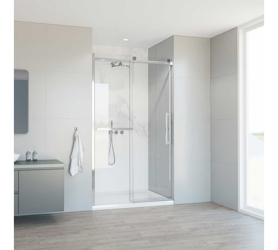 Изображение товара Душевая дверь VINCEA Como Soft 1300, хром, стекло прозрачное VDS-1CS130CL