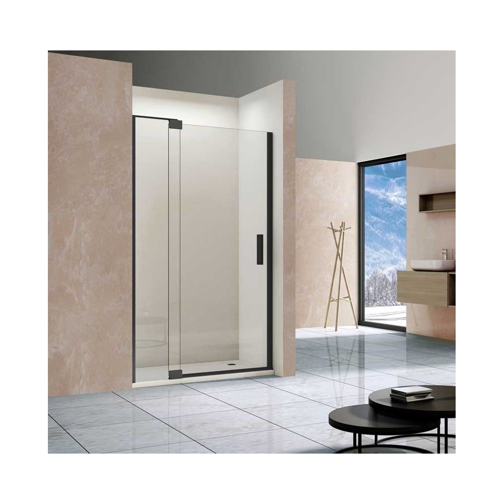 Изображение товара Душевая дверь VINCEA extra 800/900 черный стекло прозрачное 900 мм