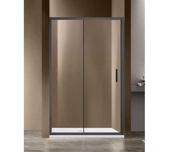 Изображение товара Душевая дверь VINCEA Garda 1500, вороненая сталь, стекло прозрачное VDS-1G150CLGM