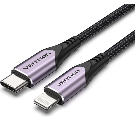 Изображение товара Кабель VENTION USB 2.0 CM/Lightning 8M для iPad/iPhone - 1м. Фиолетовый TACVF