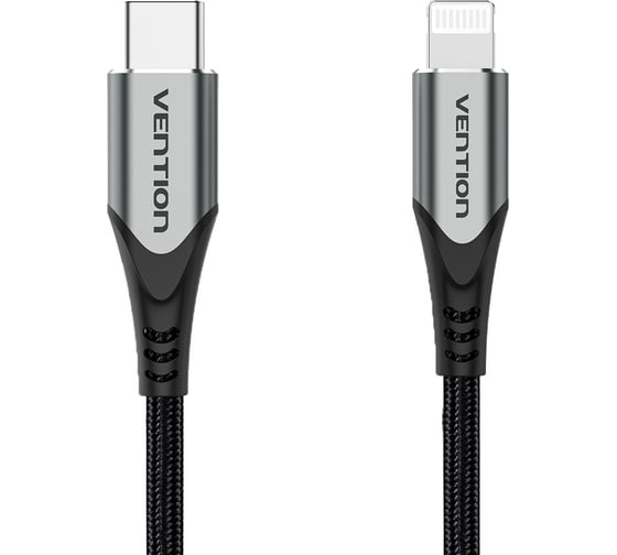 Изображение товара Кабель VENTION USB 2.0 CM/Lightning 8M для iPad/iPhone - 1м. Серебристый TACHF