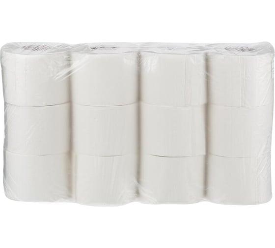 Изображение товара Туалетная бумага Комус 2 слоя, 55 м белая, втор 12 рулонов 746370