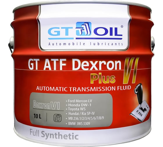 Изображение товара Масло ATF Dexron VI Plus, 10 л GT OIL 8809059408643
