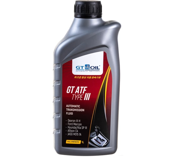 Изображение товара Масло ATF Type-III Dexron III H, 1 л GT OIL 8809059407776