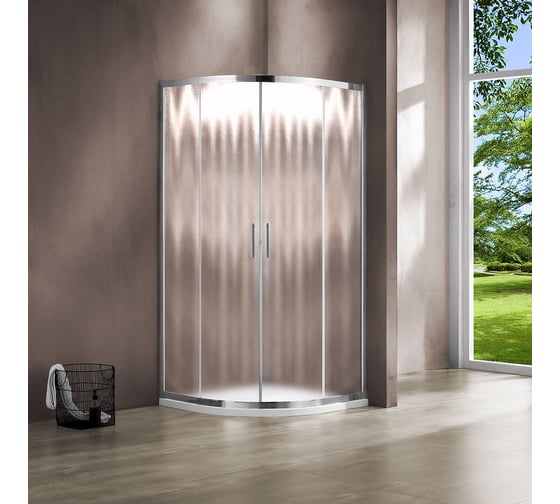 Изображение товара Душевой уголок VINCEA Garda 900x900, хром, стекло шиншилла VSQ-1G900CH
