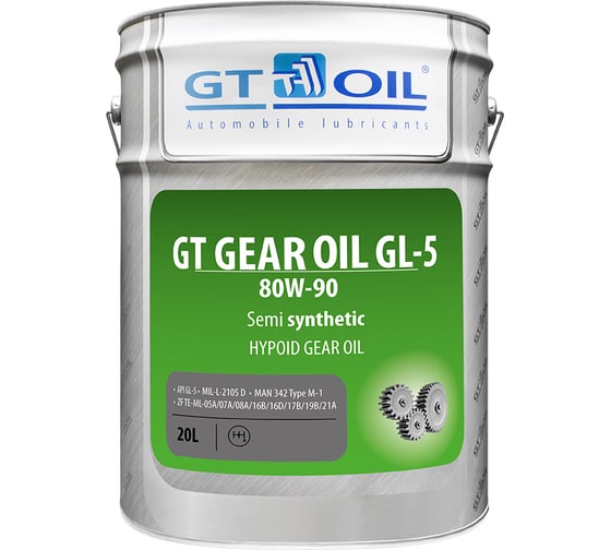 Изображение товара Масло Gear Oil, SAE 80W-90, API GL-5, 20 л GT OIL 8809059407103