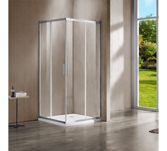 Изображение товара Душевой уголок VINCEA Garda 800x800, хром, стекло прозрачное VSS-1G800CL