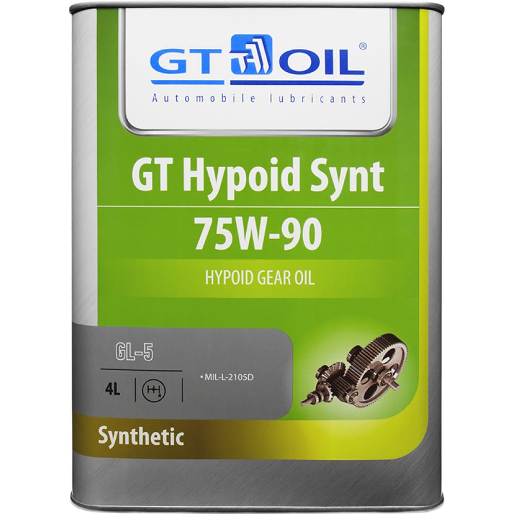 фото Масло hypoid synt, sae 75w-90, api gl-5, 4 л gt oil 8809059407875