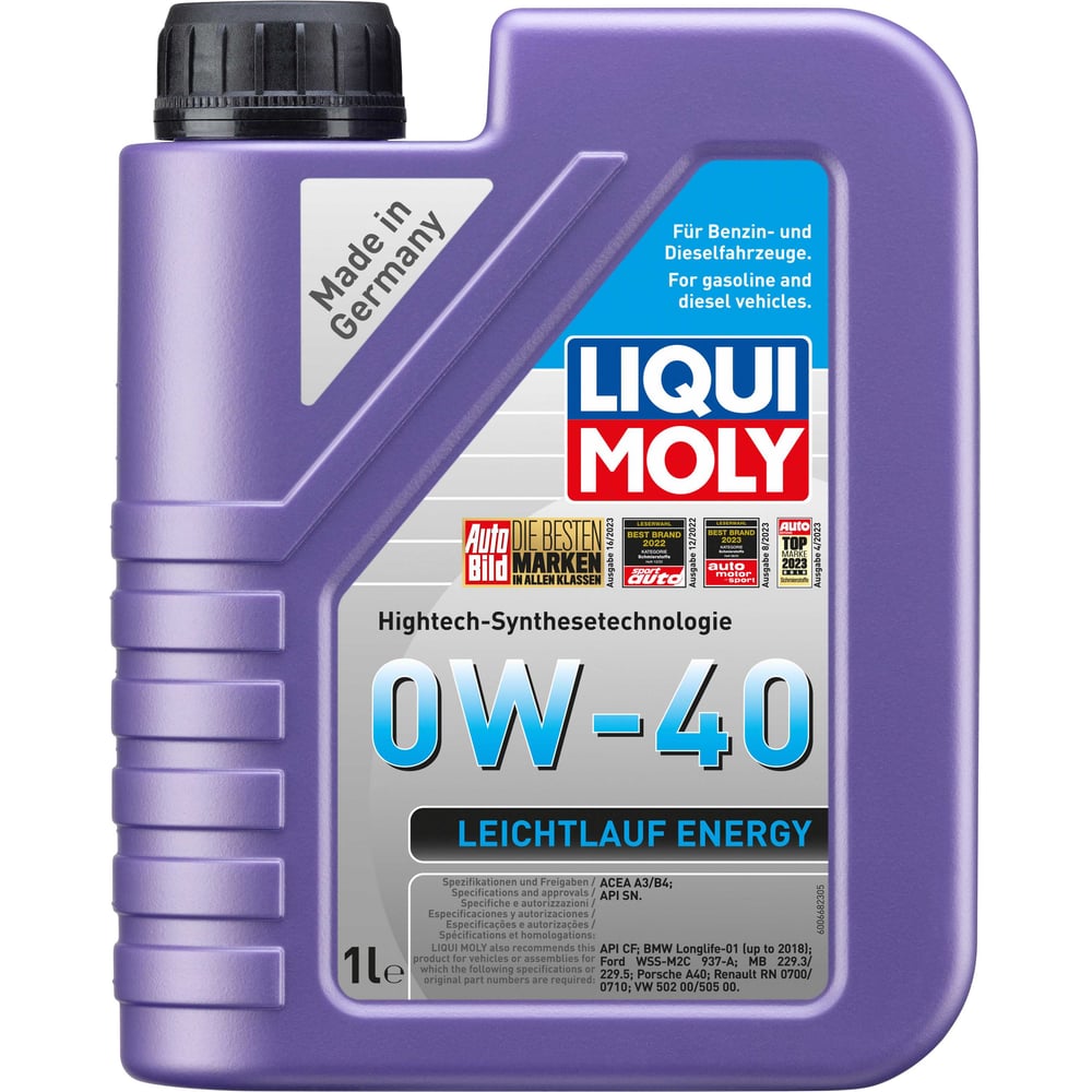 Изображение товара Моторное масло LIQUI MOLY Leichtlauf Energy 0W-40 SP A3/B4 1 л
