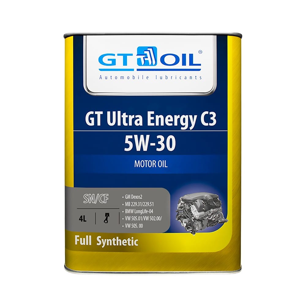 фото Масло ultra energy c3, sae 5w-30, api sm,sn/cf, 4л gt oil 8809059407936