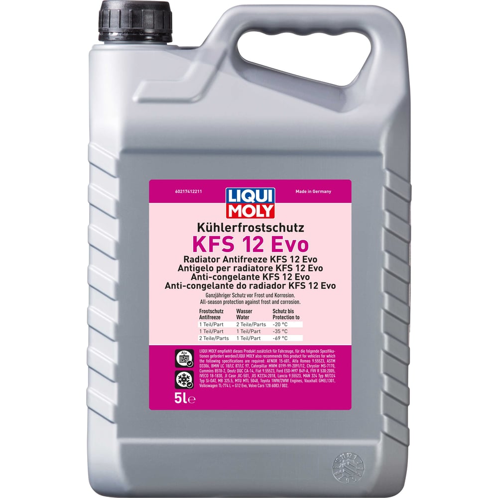 Изображение товара Антифриз-концентрат LIQUI MOLY Kühlerfrostschutz KFS 12 Evo 5 л