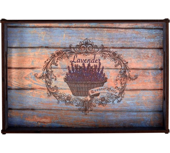 Изображение товара Поднос МУЛЬТИДОМ Лаванда размер 35x25x4 см МБ18-367