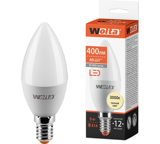 Изображение товара Лампа WOLTA LED 25YC5E14