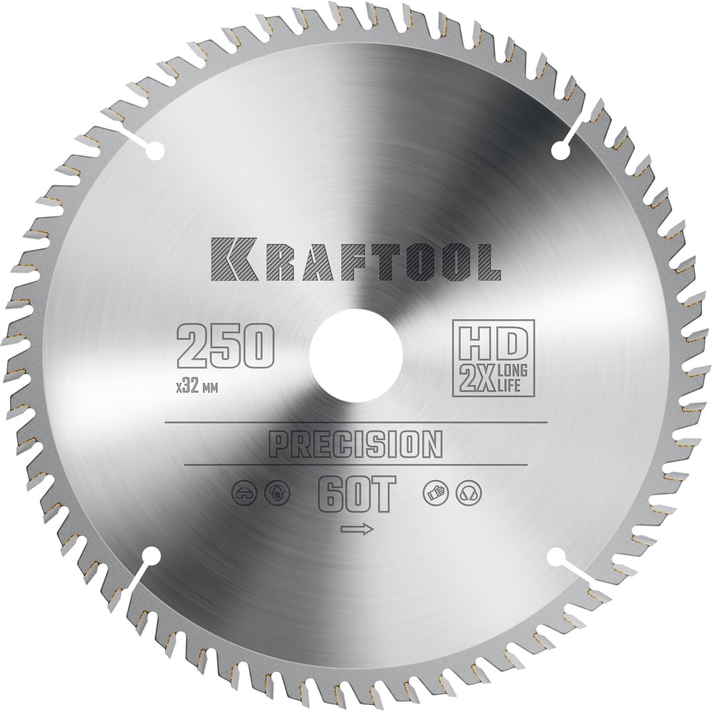 Изображение товара Диск пильный по дереву KRAFTOOL Precision 250x32 мм, 60Т