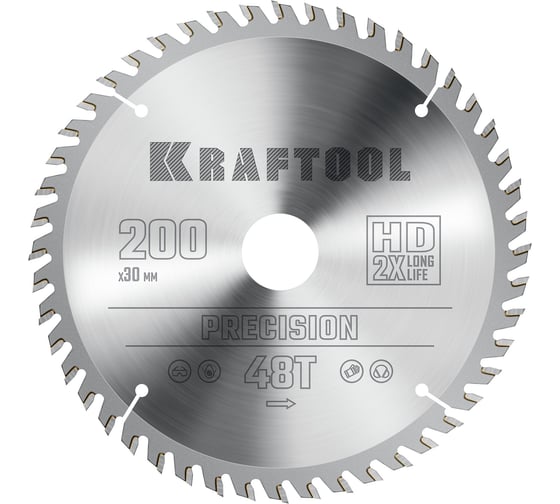 Изображение товара Диск пильный по дереву KRAFTOOL Precission 200x30 мм, 48Т 36952-200-30