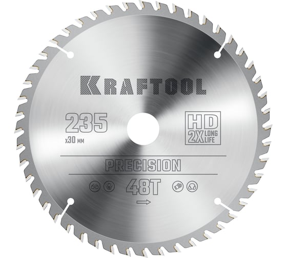 Изображение товара Диск пильный по дереву KRAFTOOL Precission 235x30 мм, 48Т 36952-235-30