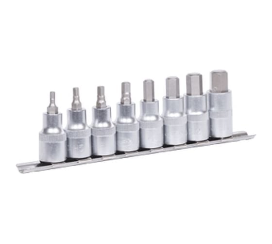 Изображение товара Набор головок вставка HEX 4-14 мм DR1/2", 8 шт., на планке АвтоDело 39841 14793