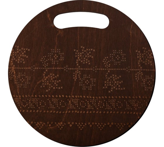 Изображение товара Разделочная доска МУЛЬТИДОМ Вышивка крестиком диаметр 25 см МБ18-362