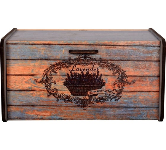 Изображение товара Хлебница МУЛЬТИДОМ Лаванда прямоугольная размер 35,5x20,5x18,5 см МБ18-302