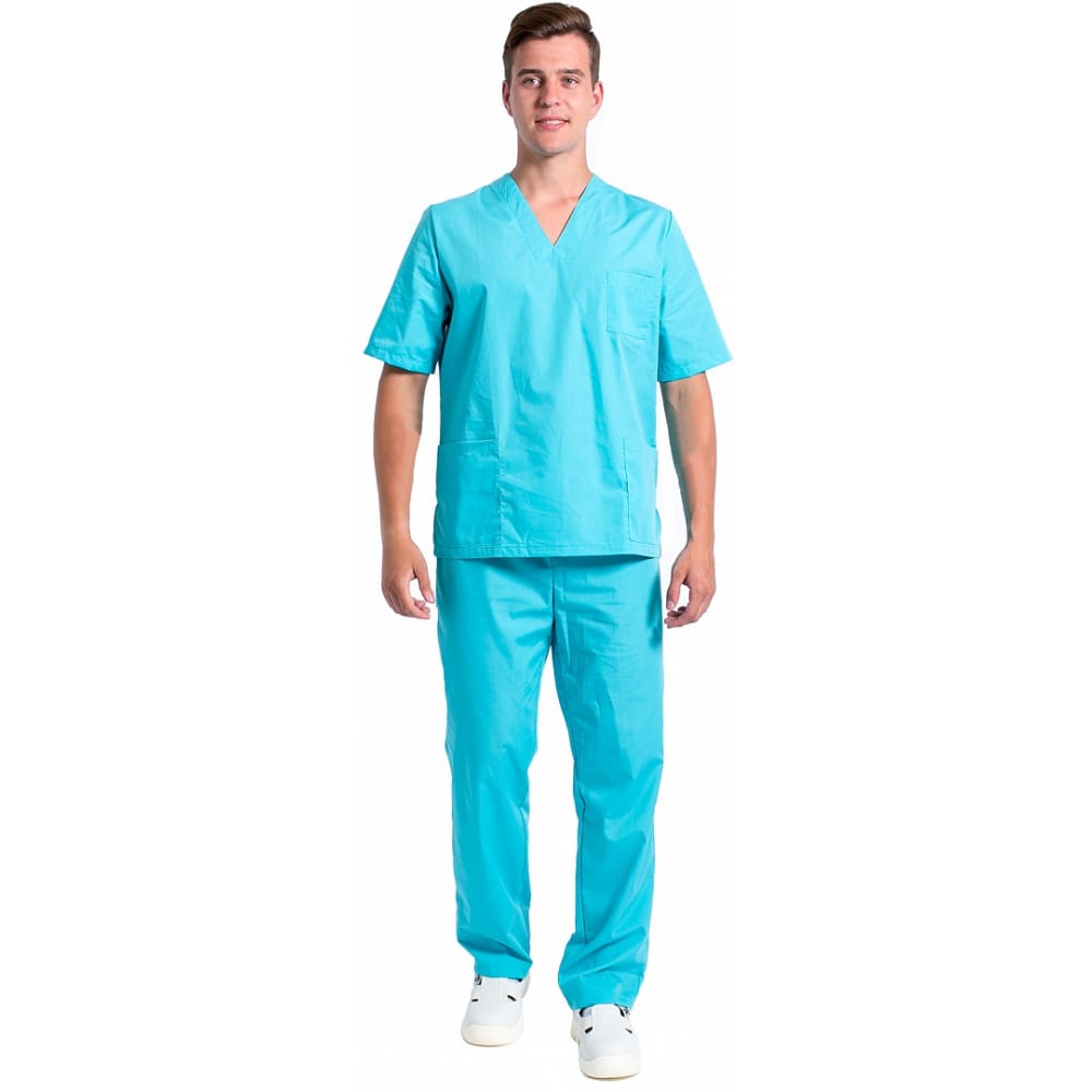 Мужской костюм хирурга Факел, цвет бирюзовый, размер 64-66 87451859.007 - фото 1