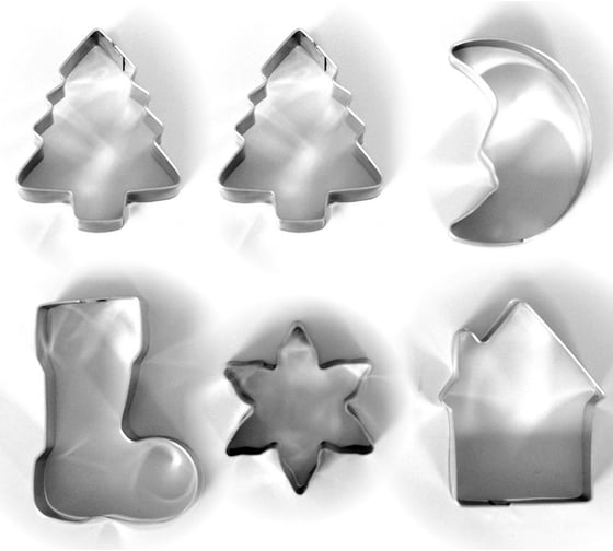 Изображение товара Набор кулинарных форм МУЛЬТИДОМ Новогодний 6 шт размер 5x6х2 см DA2-303