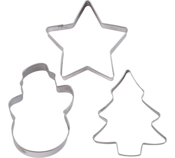 Изображение товара Набор кулинарных форм МУЛЬТИДОМ Рождество, 3 шт VL2-87