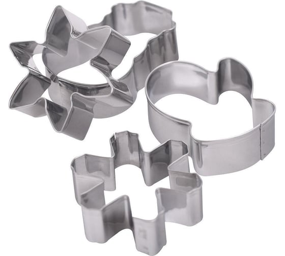 Изображение товара Набор кулинарных форм МУЛЬТИДОМ Новогодние каникулы, 4 шт размеры 6x6 см, высота 1,8 см VL2-88