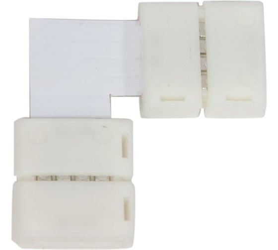 Изображение товара Комплект L коннекторов FERON с соединителем для светодиодной ленты 3528/8мм, LD184 10шт в упаковка 23131