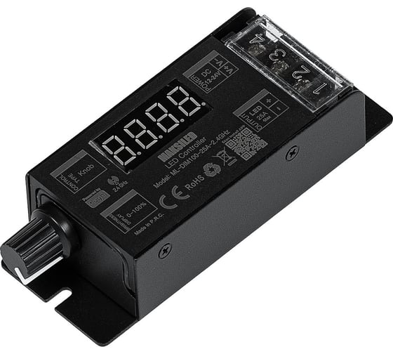 Изображение товара Контроллер MAKSILED tuya, 12-24в, 1x25a, ip20, пластик, 103x40x24мм ML-DIM100-25A-2.4GHz