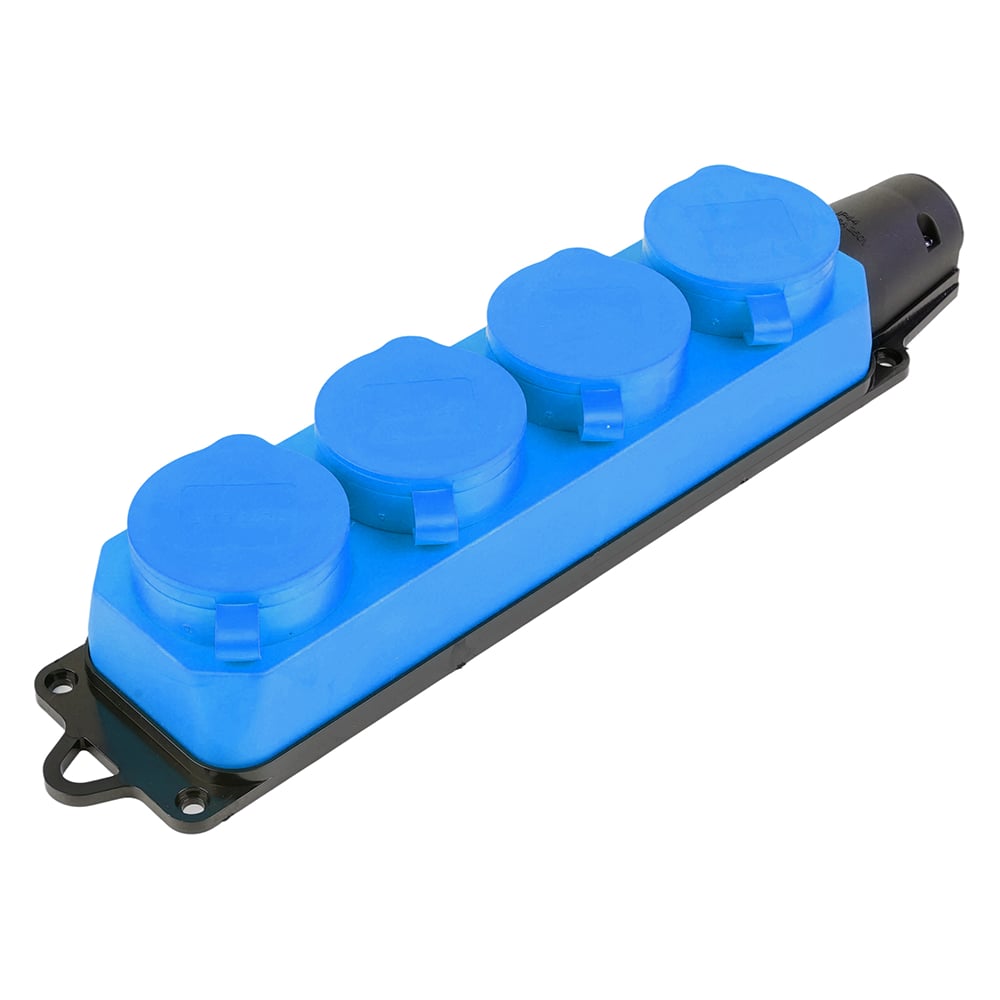 Изображение товара Переносная розетка STEKKER 4-местная c/з IP44 для бытового и наружного использования