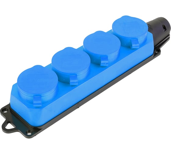 Изображение товара Переносная розетка STEKKER 4-местная c/з, rst16-24-44-4 (рп 16-232), 250в, 16а, ip44, синий, 49402