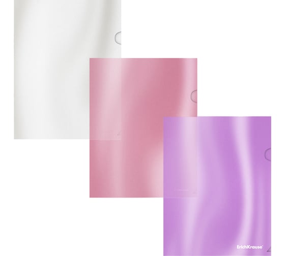 Изображение товара Папка-уголок ErichKrause Glossy Candy, A5+, пластиковая, полупрозрачный, ассорти, 12 шт. в упаковке 54884