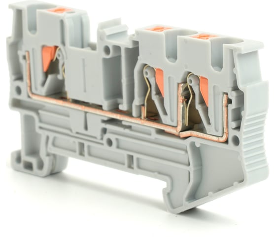 Изображение товара Пружинный зажим STEKKER 3-проводной проходной зни - 4, jxb pt 4 tw, серый ld573-1-25, 49244