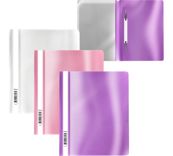 Изображение товара Папка-скоросшиватель ErichKrause пластиковая текстура Зеркало Карамель, A5+, ассорти 55153