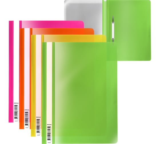 Изображение товара Папка-скоросшиватель ErichKrause Fizzy Neon, A4, пластиковая, ассорти, 20 шт. в упаковке 50030