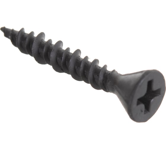 Изображение товара Саморез для ГВЛ Метизный двор 3,9x25, двухзаходная резьба, оксидированный, 1000 шт. 4607159062376