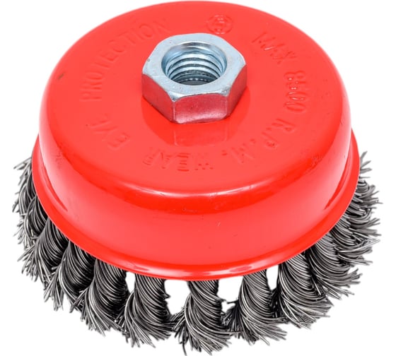 Изображение товара Щетка чашечная крученая проволока стальная для ушм 100 мм, М14 HEADROCK 980-111-100