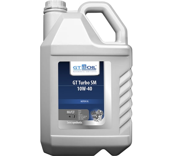 Изображение товара Масло Turbo SM, SAE 10W-40, API SM,SN/CF, 6 л GT OIL 8809059407745