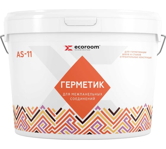 Изображение товара Акриловый герметик для межпанельных швов ECOROOM AS-11 серый, 7 кг E-Герм-8867/7