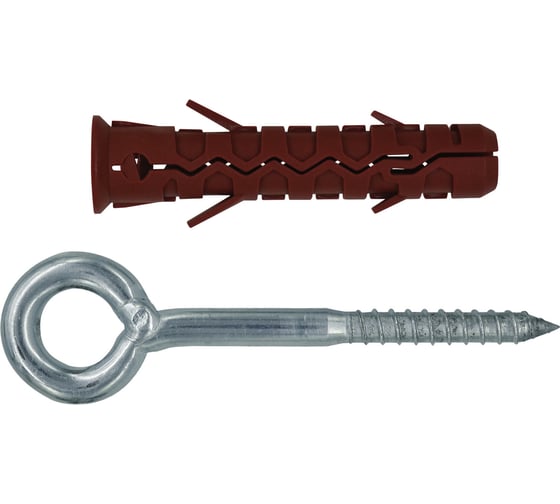 Изображение товара Нейлоновый дюбель ЕВРОПАРТНЕР PNG для строительных лесов 14x70мм с шурупом-кольцо 12x120мм (1шт) 11 0007 18