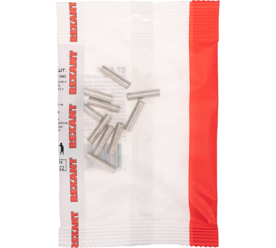 Изображение товара Медная луженая гильза REXANT ГМЛ 2,5-2,6 (2,5мм2 - d2,6мм) ГОСТ 23469.3-79 (в упак. 10 шт.) 07-5351