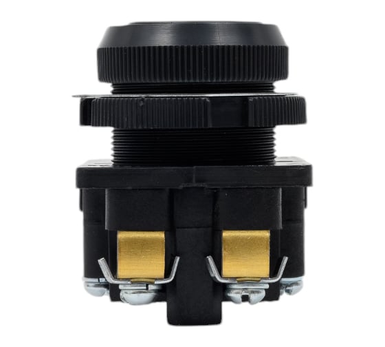 Изображение товара Кнопочный выключатель Электротехник Ке-011 у3 исп.2, черный, 1з и 1р, цилиндр, ip40, 10а, 660в, ET502424