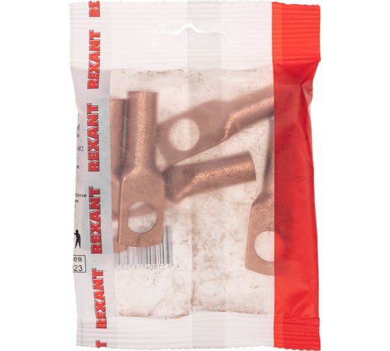 Изображение товара Медный наконечник REXANT ТМ 35–12–10 (35мм2 - d 12мм) (в упак. 5 шт.) 07-5321-1