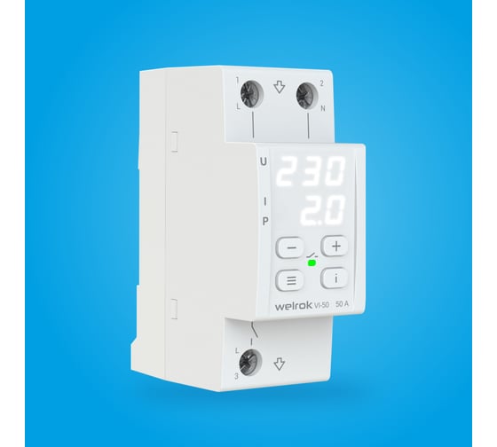 Изображение товара Реле напряжения с контролем тока Welrok VI-50 4660251140250